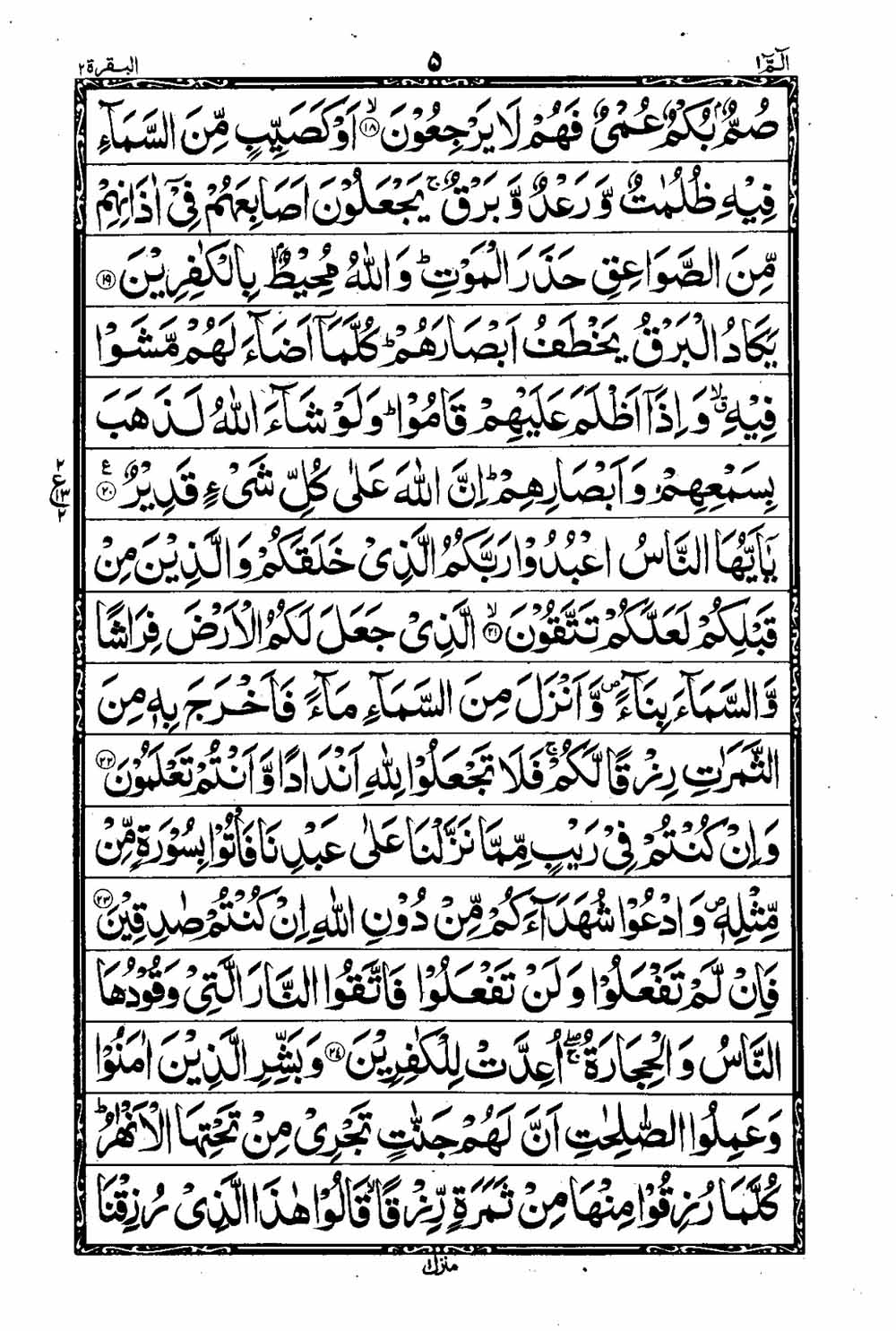 Read 16 Lines Taj Company Quran, Part / Chapter / Siparah 1 Page 6