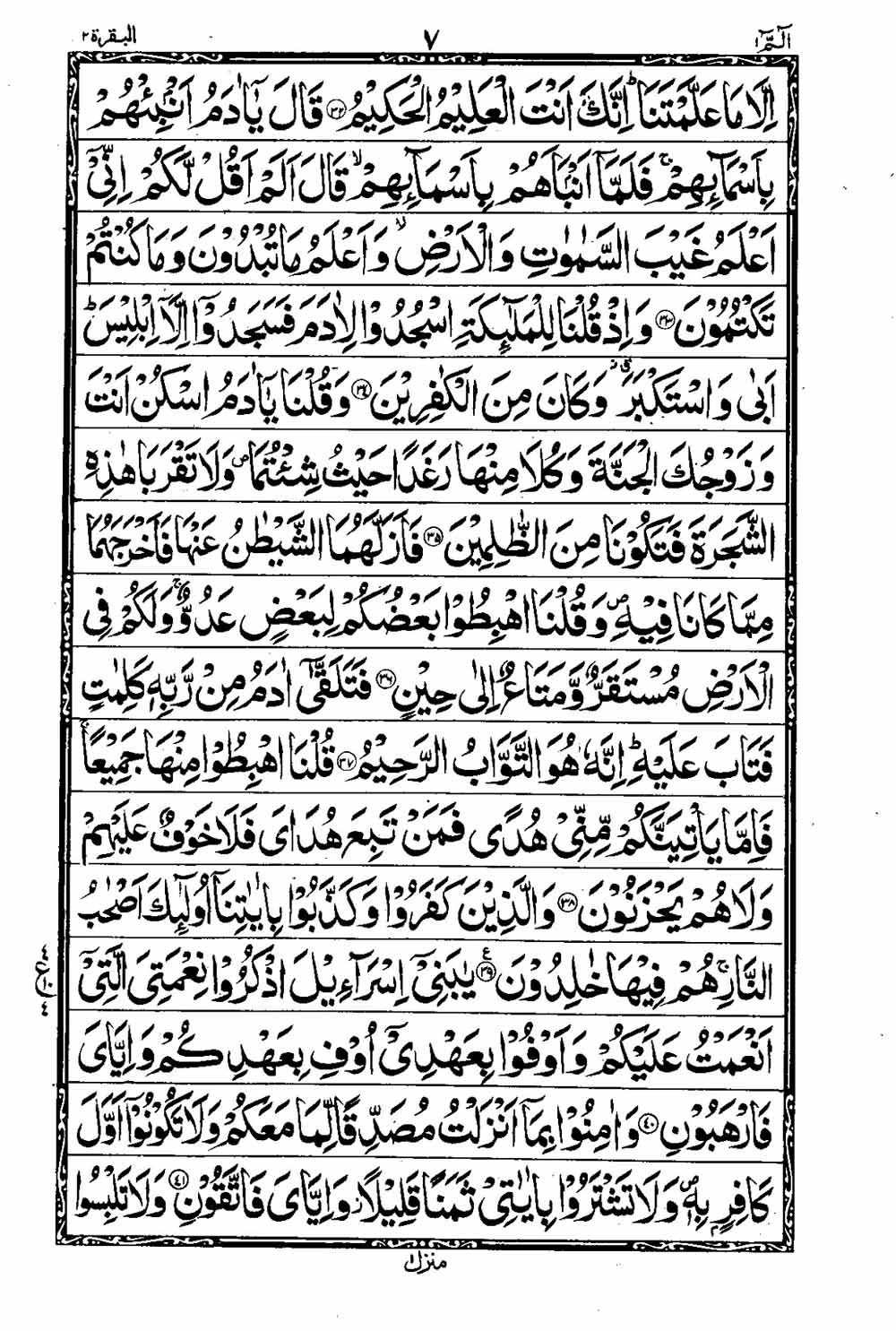 Read 16 Lines Taj Company Quran, Part / Chapter / Siparah 1 Page 8