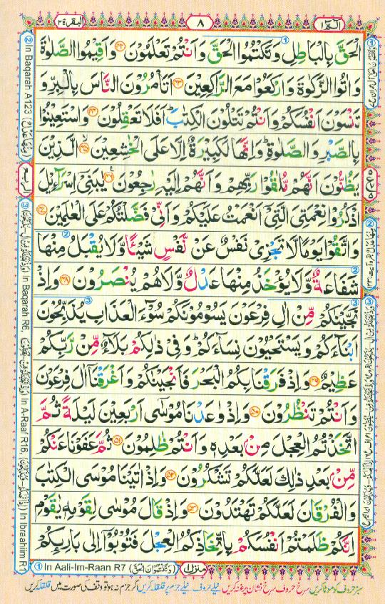Read Al-Quran, Part / Chapter / Siparah 1 Page 8