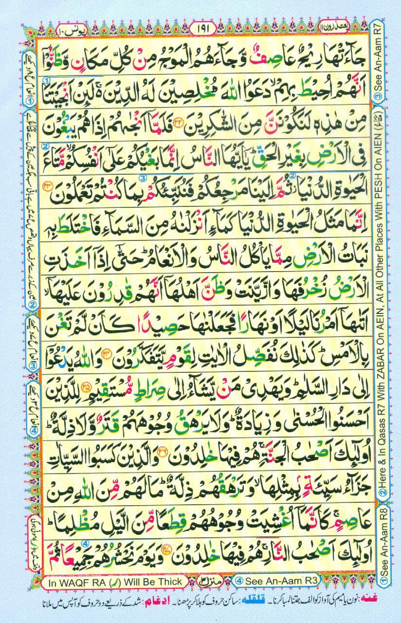 Read Al-Quran, Part / Chapter / Siparah 11 Page 191