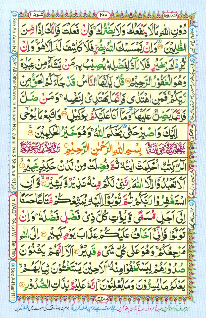 Read Al-Quran, Part / Chapter / Siparah 11 Page 200