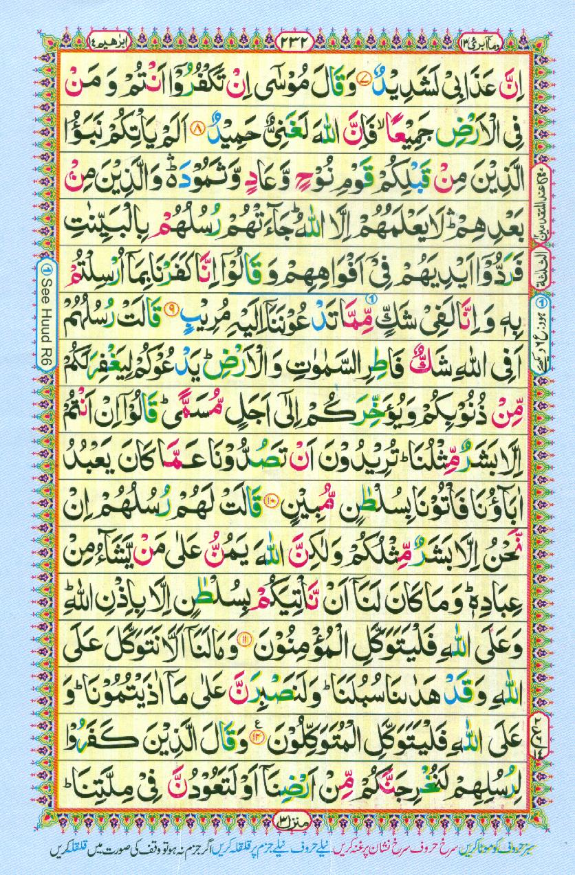 Read Al-Quran, Part / Chapter / Siparah 13 Page 232