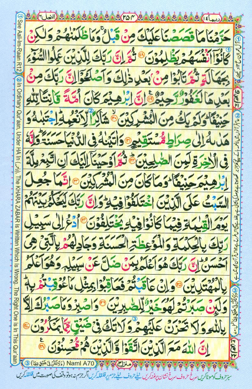 Read Al-Quran, Part / Chapter / Siparah 14 Page 254