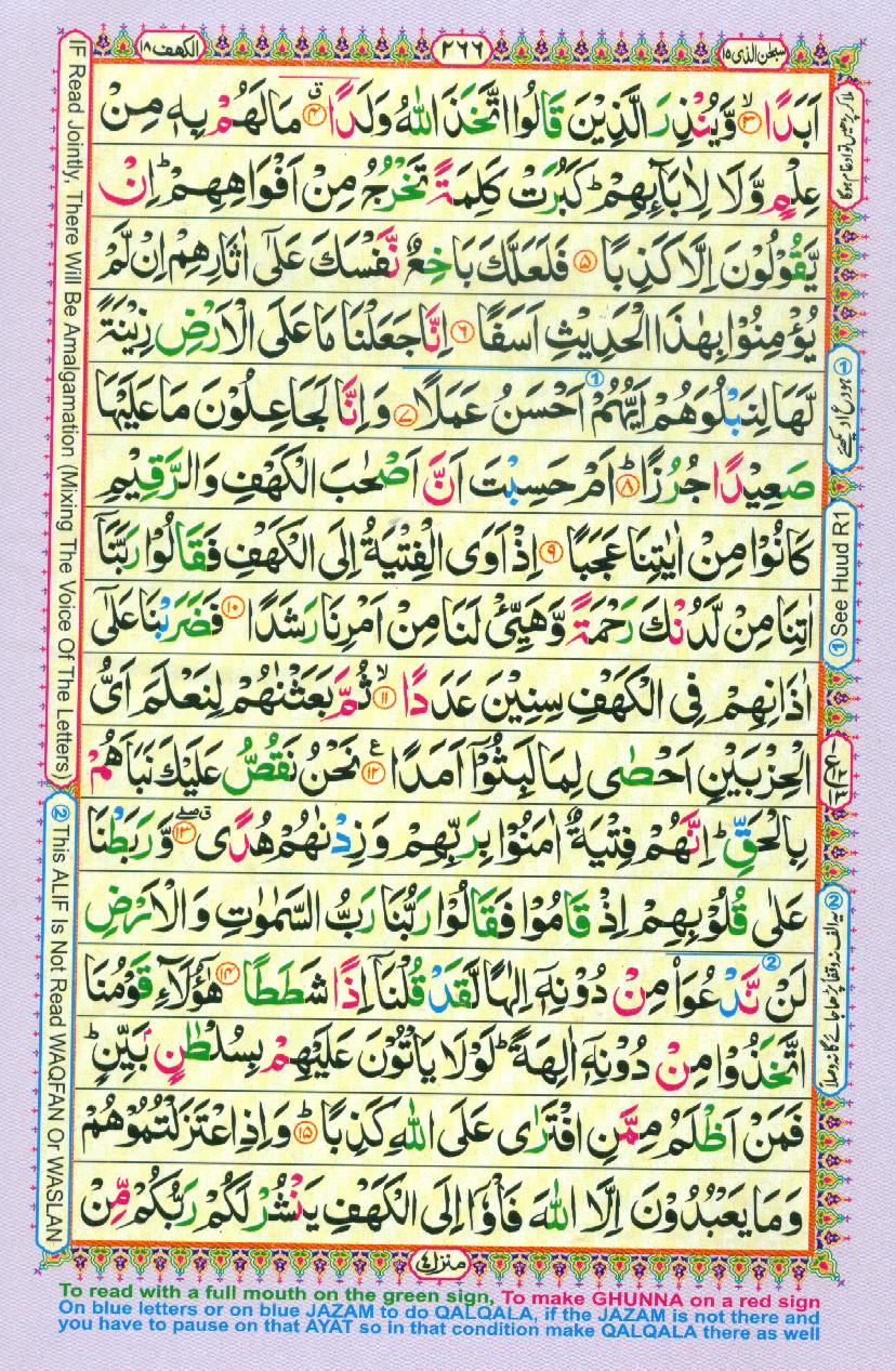 Read Al-Quran, Part / Chapter / Siparah 15 Page 266
