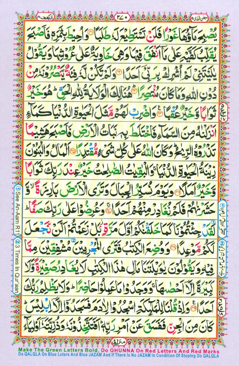 Read Al-Quran, Part / Chapter / Siparah 15 Page 270