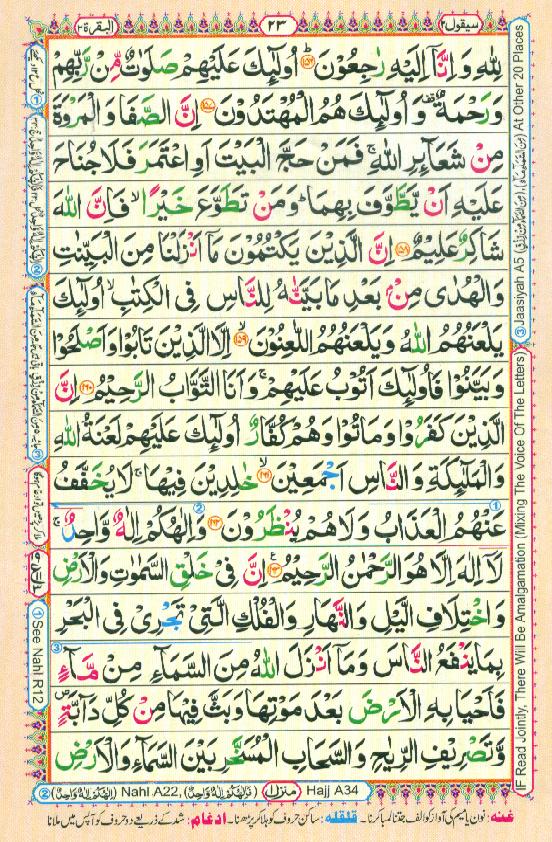 Read Al-Quran, Part / Chapter / Siparah 2 Page 23