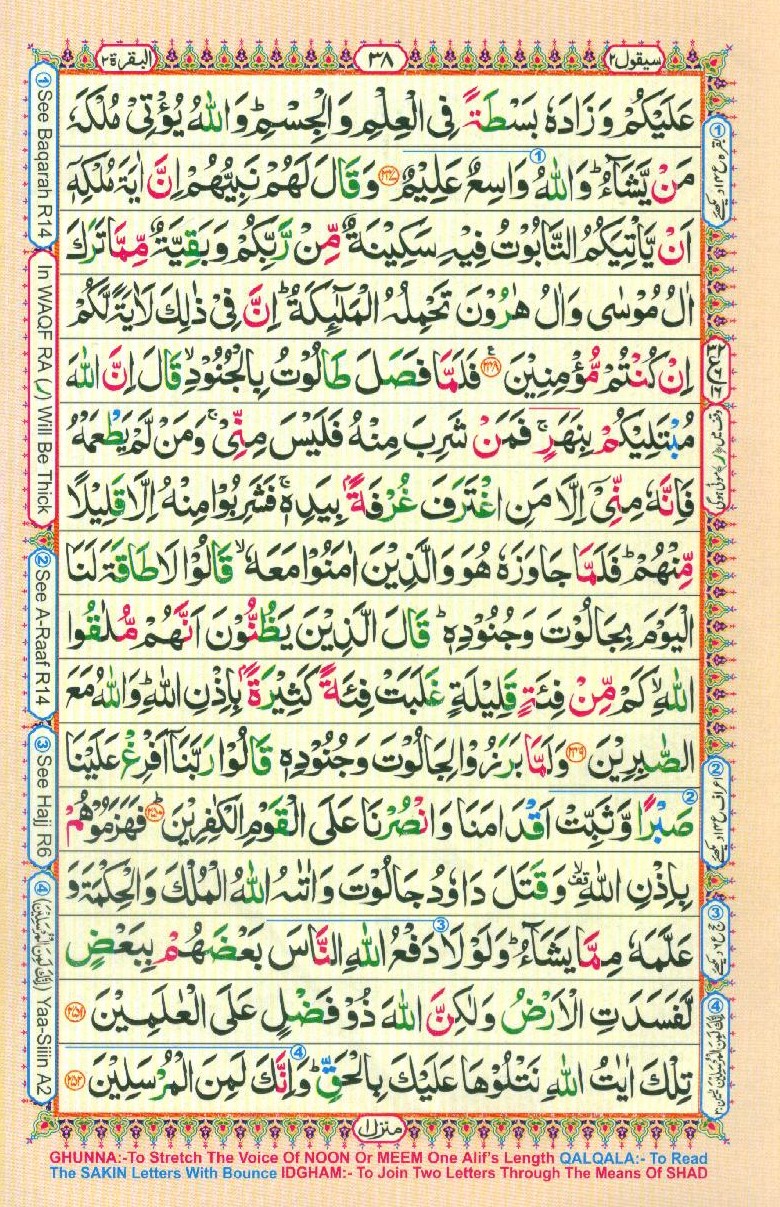 Read Al-Quran, Part / Chapter / Siparah 2 Page 38