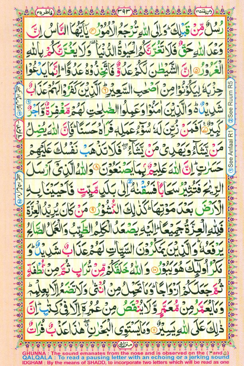 Read Al-Quran, Part / Chapter / Siparah 22 Page 393