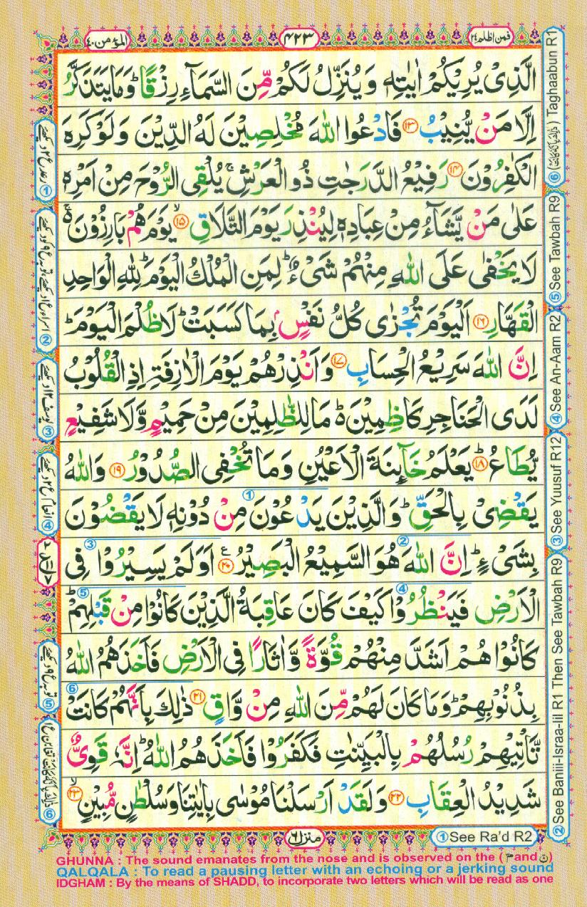 Read Al-Quran, Part / Chapter / Siparah 24 Page 423