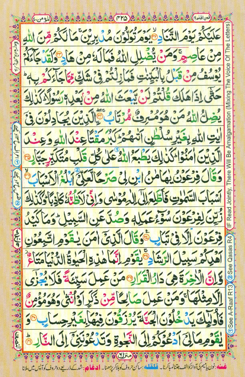 Read Al-Quran, Part / Chapter / Siparah 24 Page 425