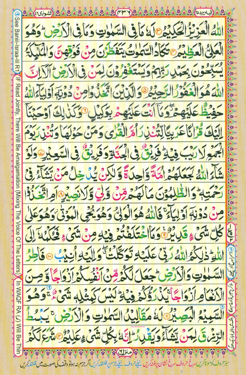 Read Al-Quran, Part / Chapter / Siparah 25 Page 436