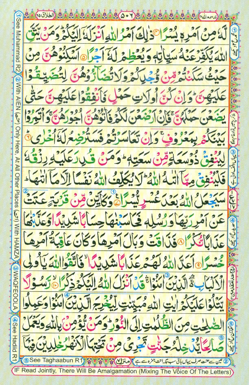 Read Al-Quran, Part / Chapter / Siparah 28 Page 506