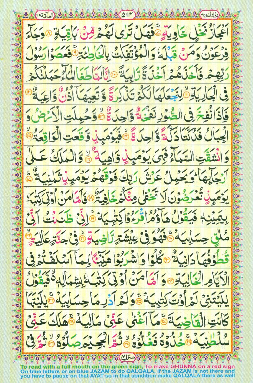 Read Al-Quran, Part / Chapter / Siparah 29 Page 514