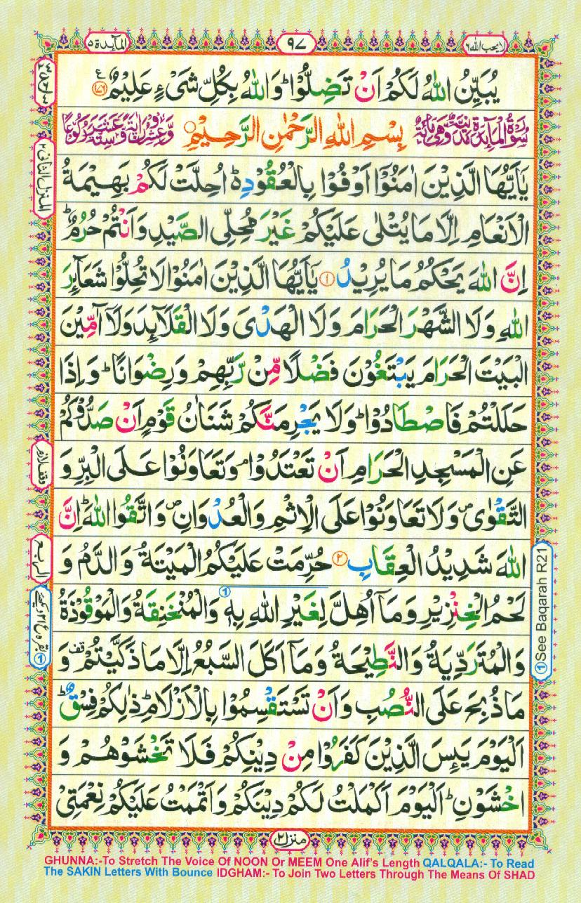 Read Al-Quran, Part / Chapter / Siparah 6 Page 97