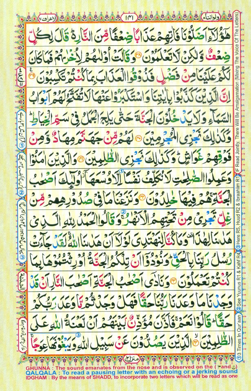 Read Al-Quran, Part / Chapter / Siparah 8 Page 141