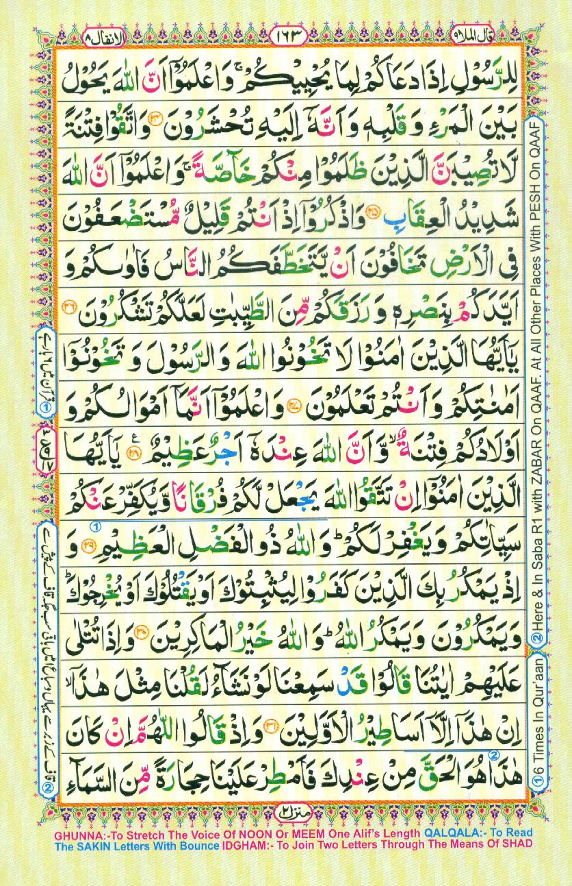 Read Al-Quran, Part / Chapter / Siparah 9 Page 163