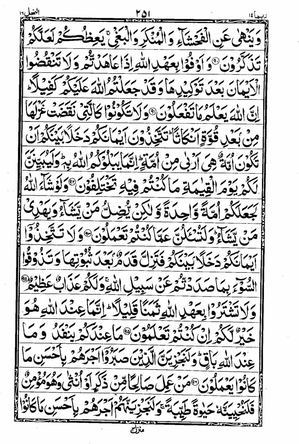 Read 16 Lines Taj Company Quran, Part / Chapter / Siparah 14 Page 252