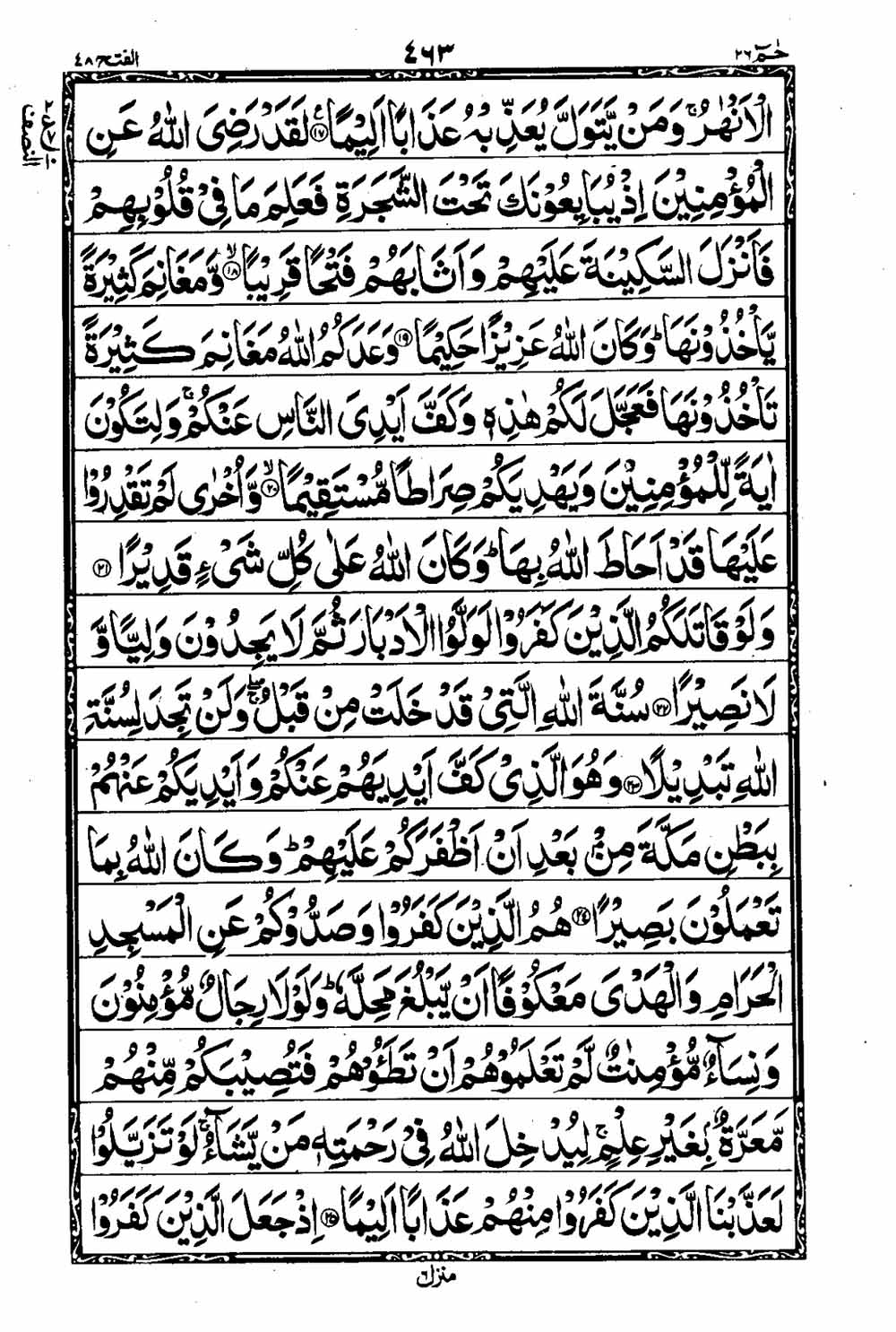 Read 16 Lines Taj Company Quran, Part / Chapter / Siparah 26 Page 464