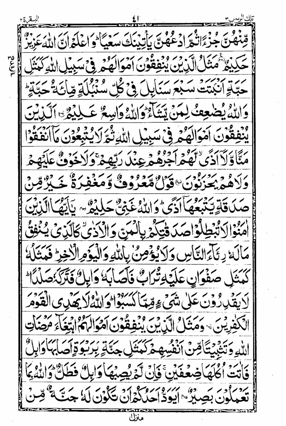 Read 16 Lines Taj Company Quran, Part / Chapter / Siparah 3 Page 42