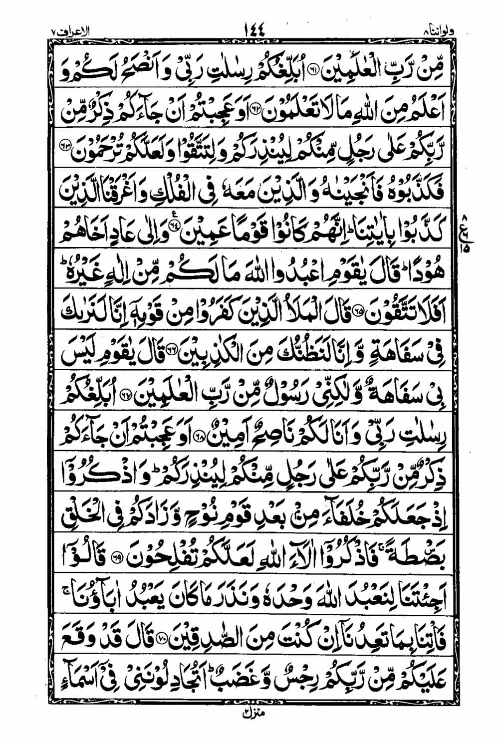 Read 16 Lines Taj Company Quran, Part / Chapter / Siparah 8 Page 145