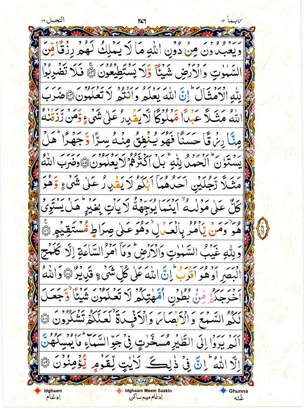 Read 15 Lines Color Coded Quran, Part / Chapter / Siparah 14 Page 276