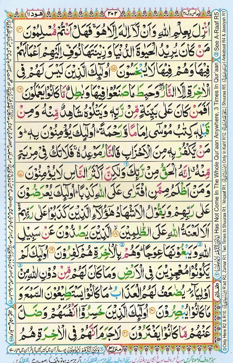 Read Al-Quran, Part / Chapter / Siparah 12 Page 202