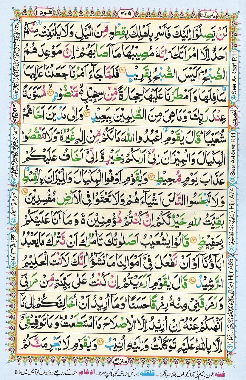 Read Al-Quran, Part / Chapter / Siparah 12 Page 209