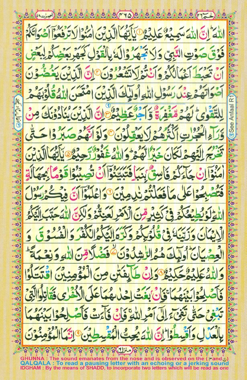 Read Al-Quran, Part / Chapter / Siparah 26 Page 465